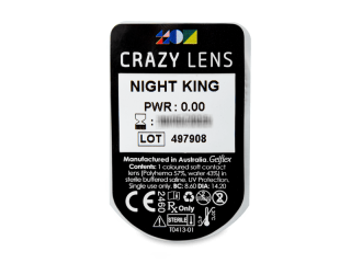 CRAZY LENS - Night King - dioptria nélkül napi lencsék (2 db lencse) - Buborékcsomagolás előnézete