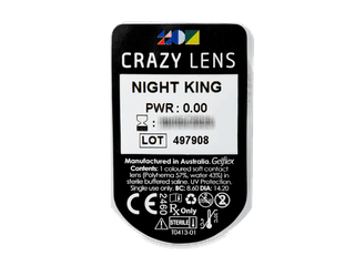 CRAZY LENS - Night King - dioptria nélkül napi lencsék (2 db lencse) - Buborékcsomagolás előnézete