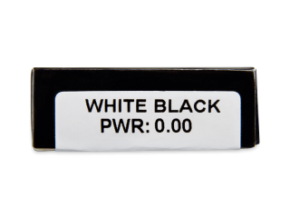 CRAZY LENS - White Black - dioptria nélkül napi lencsék (2 db lencse) - Paraméterek előnézete