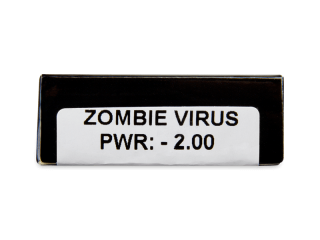 CRAZY LENS - Zombie Virus - dioptriával napi lencsék (2 db lencse) - Paraméterek előnézete