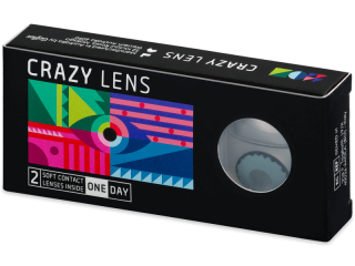 CRAZY LENS - Zombie Virus - dioptriával napi lencsék (2 db lencse) - Coloured contact lenses
