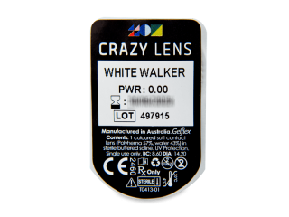 CRAZY LENS - White Walker - dioptria nélkül napi lencsék (2 db lencse) - Buborékcsomagolás előnézete