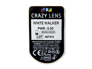 CRAZY LENS - White Walker - dioptria nélkül napi lencsék (2 db lencse) - Buborékcsomagolás előnézete