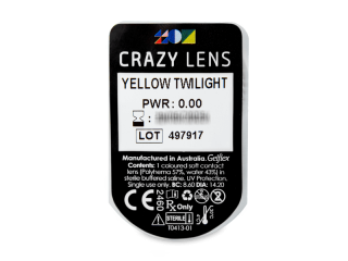 CRAZY LENS - Yellow Twilight - dioptria nélkül napi lencsék (2 db lencse) - Buborékcsomagolás előnézete