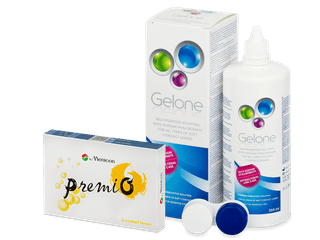 Menicon PremiO (6 db lencse) + Gelone kontaktlencse folyadék 360 ml