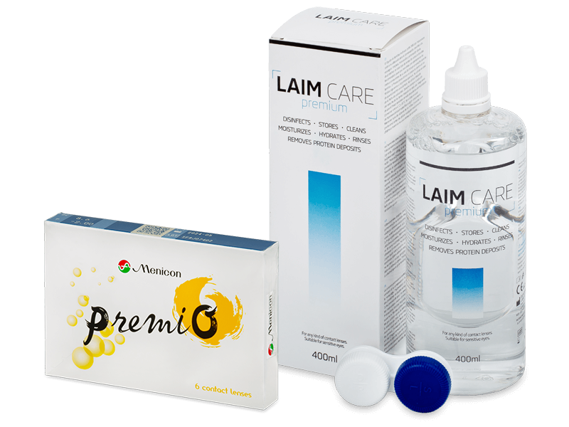 Menicon PremiO (6 db lencse) + Laim-Care kontaktlencse folyadék 400 ml - Kedvezményes csomag