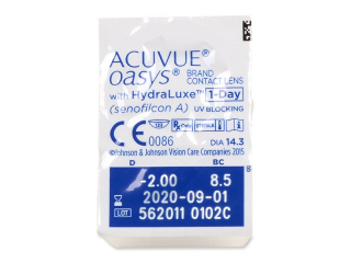 Acuvue Oasys 1-Day with Hydraluxe (30 db lencse) - Buborékcsomagolás előnézete