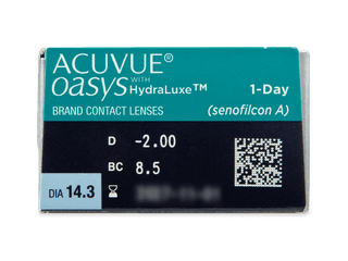 Acuvue Oasys 1-Day with Hydraluxe (30 db lencse) - Paraméterek előnézete