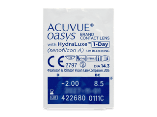 Acuvue Oasys 1-Day with Hydraluxe (30 db lencse) - Buborékcsomagolás előnézete