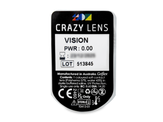 CRAZY LENS - Vision - dioptria nélkül napi lencsék (2 db lencse) - Buborékcsomagolás előnézete