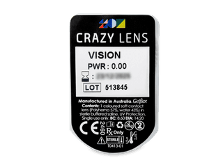 CRAZY LENS - Vision - dioptria nélkül napi lencsék (2 db lencse) - Buborékcsomagolás előnézete