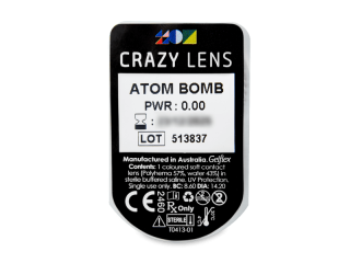 CRAZY LENS - Atom Bomb - dioptria nélkül napi lencsék (2 db lencse) - Buborékcsomagolás előnézete