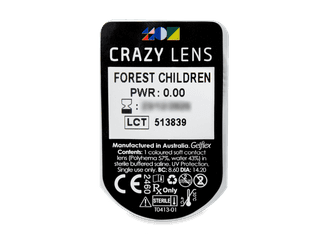 CRAZY LENS - Forest Children - dioptria nélkül napi lencsék (2 db lencse) - Buborékcsomagolás előnézete