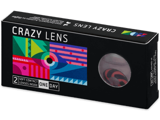 CRAZY LENS - Haku - dioptria nélkül napi lencsék (2 db lencse)