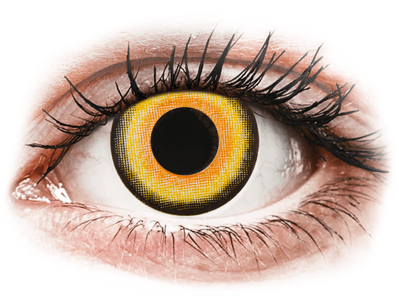 CRAZY LENS - Midnight Sun - dioptria nélkül napi lencsék (2 db lencse) - Coloured contact lenses