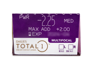 Dailies TOTAL1 Multifocal (30 lencse) - Paraméterek előnézete