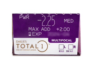 Dailies TOTAL1 Multifocal (30 lencse) - Paraméterek előnézete