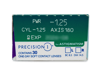 Precision1 for Astigmatism (30 db lencse) - Paraméterek előnézete