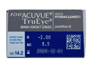 1 Day Acuvue TruEye (30 db lencse) - Paraméterek előnézete