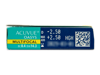 Acuvue Oasys Multifocal (6 db lencse) - Paraméterek előnézete