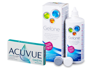 Acuvue Oasys Multifocal (6 db lencse) + 360 ml Gelone ápolószer