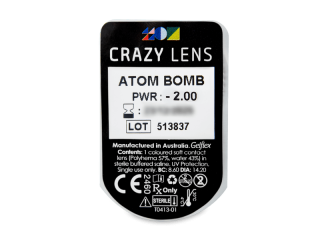 CRAZY LENS - Atom Bomb - dioptriával napi lencsék (2 db lencse) - Buborékcsomagolás előnézete