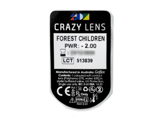 CRAZY LENS - Forest Children - dioptriával napi lencsék (2 db lencse) - Buborékcsomagolás előnézete