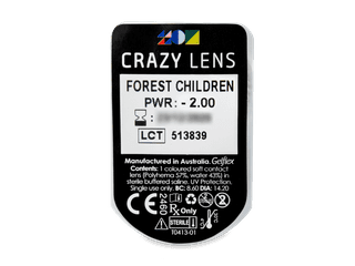 CRAZY LENS - Forest Children - dioptriával napi lencsék (2 db lencse) - Buborékcsomagolás előnézete