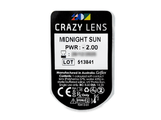 CRAZY LENS - Midnight Sun - dioptriával napi lencsék (2 db lencse) - Buborékcsomagolás előnézete