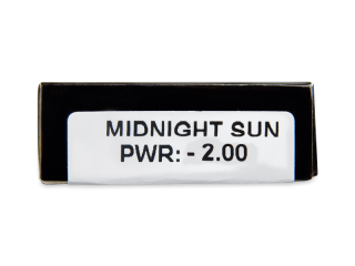 CRAZY LENS - Midnight Sun - dioptriával napi lencsék (2 db lencse) - Paraméterek előnézete