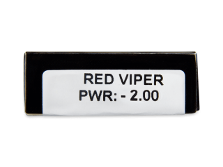 CRAZY LENS - Red Viper - dioptriával napi lencsék (2 db lencse) - Paraméterek előnézete
