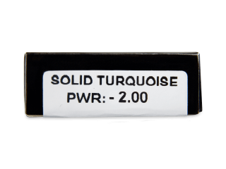 CRAZY LENS - Solid Turquoise - dioptriával napi lencsék (2 db lencse) - Paraméterek előnézete