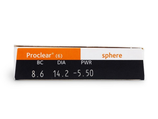 Proclear Sphere (6 db lencse) - Paraméterek előnézete