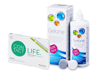 Contact Life spheric (6 db lencse) + 360 ml Gelone ápolószer