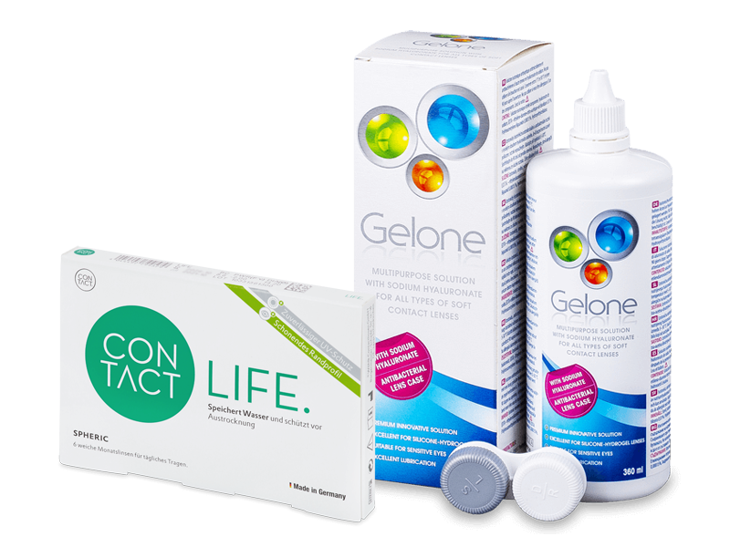 Contact Life spheric (6 db lencse) + 360 ml Gelone ápolószer - Kedvezményes csomag