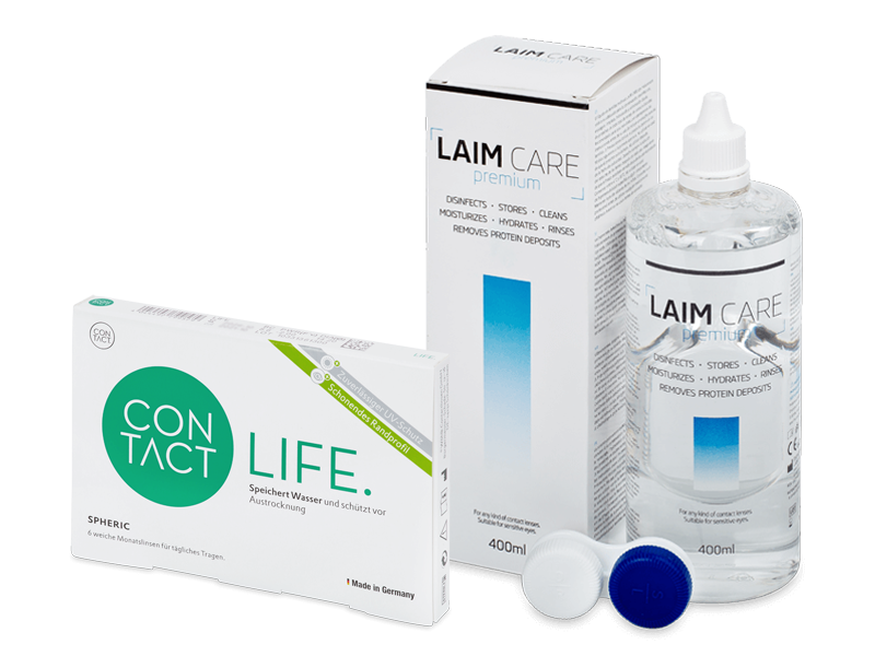Contact Life spheric (6 db lencse) + 400 ml LAIM-CARE ápolószer - Kedvezményes csomag