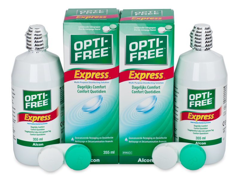 OPTI-FREE Express kontaktlencse folyadék 2 x 355 ml  - Gazdaságos duo kiszerelés - ápolószer
