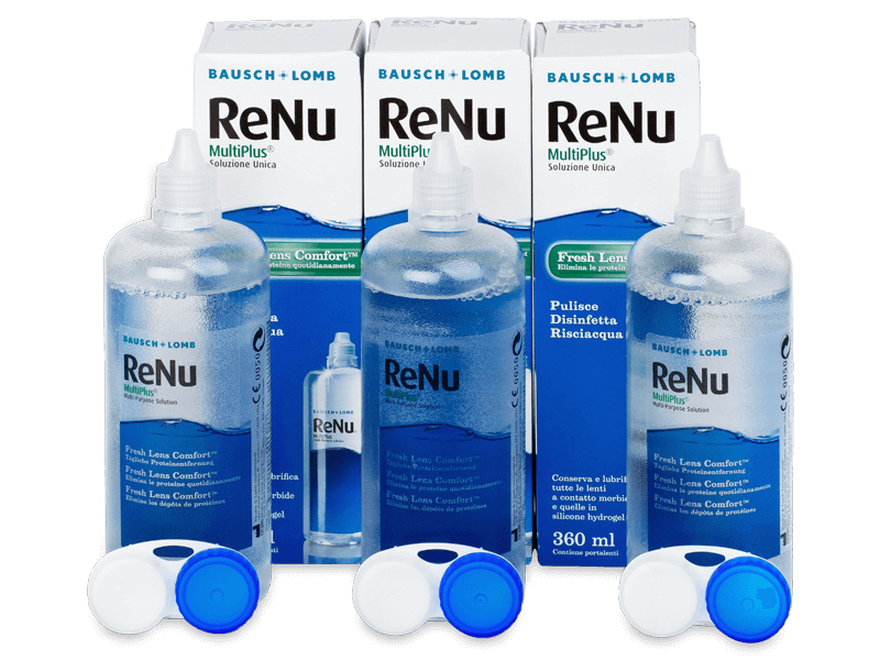 ReNu MultiPlus kontaktlencse folyadék 3x 360 ml - Gazdaságos hármas kiszerelés - ápolószer