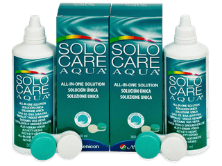 SoloCare Aqua kontaktlencse folyadék 2 x 360ml - Gazdaságos duo kiszerelés - ápolószer