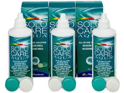SoloCare Aqua kontaktlencse folyadék 3 x 360 ml