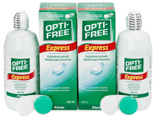 OPTI-FREE Express kontaktlencse folyadék 2 x 355 ml - Gazdaságos duo kiszerelés - ápolószer