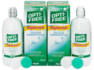 OPTI-FREE RepleniSH kontaktlencse folyadék 2 x 300 ml - Gazdaságos duo kiszerelés - ápolószer