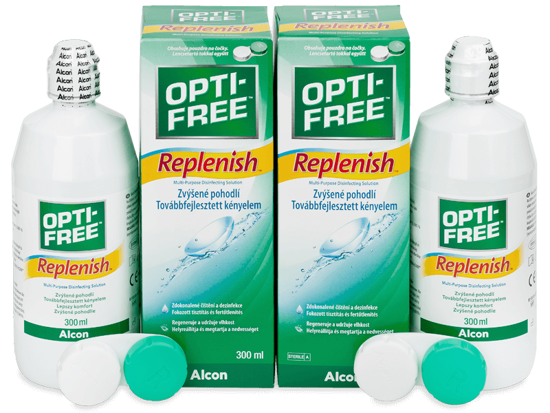 OPTI-FREE RepleniSH kontaktlencse folyadék 2 x 300 ml  - Gazdaságos duo kiszerelés - ápolószer