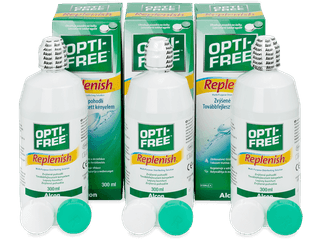 OPTI-FREE RepleniSH kontaktlencse folyadék 3 x 300 ml - Gazdaságos hármas kiszerelés - ápolószer