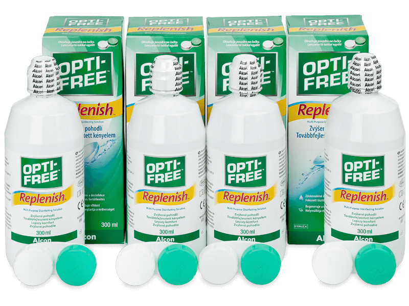 OPTI-FREE RepleniSH kontaktlencse folyadék 4x 300 ml - Gazdaságos 4-es kiszerelés - ápolószer
