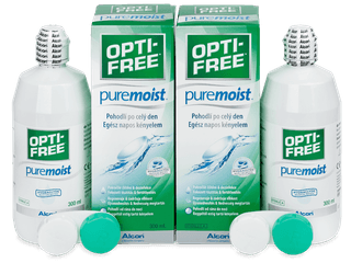 OPTI-FREE PureMoist kontaktlencse folyadék 2 x 300 ml - Gazdaságos duo kiszerelés - ápolószer