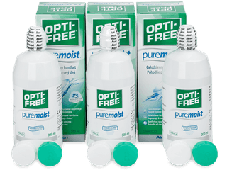 OPTI-FREE PureMoist kontaktlencse folyadék 3 x 300 ml - Gazdaságos hármas kiszerelés - ápolószer