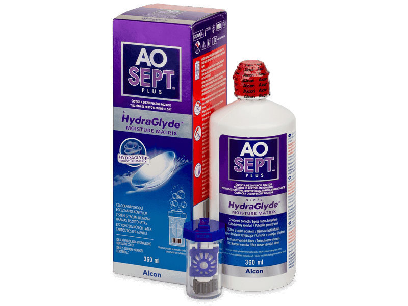 AO SEPT PLUS HydraGlyde kontaktlencse folyadék 360 ml - Ápolószer