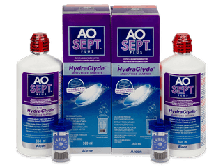 AO SEPT PLUS HydraGlyde kontaktlencse folyadék 2 x 360 ml - Gazdaságos duo kiszerelés - ápolószer