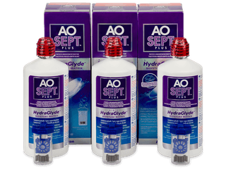 AO SEPT PLUS HydraGlyde kontaktlencse folyadék 3x 360 ml - Gazdaságos hármas kiszerelés - ápolószer